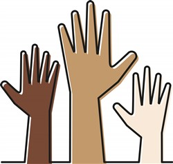 Raised Hands print art print art at EmbroideryDesigns.com ...