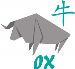 Chinese Ox Symbol print art print art at EmbroideryDesigns.com ...