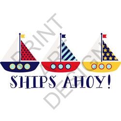 Ships Ahoy! print art print art at EmbroideryDesigns.com ...