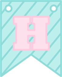 Banner Letter H SVG cut file at EmbroideryDesigns.com ...