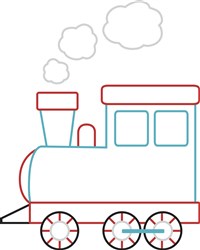 Train Engine Outline print art print art at EmbroideryDesigns.com ...