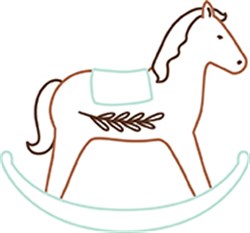Rocking Horse Outline print art print art at EmbroideryDesigns.com ...