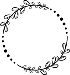 Leafy Frame SVG cut file at EmbroideryDesigns.com | EmbroideryDesigns.com