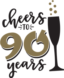 Cheers To 90 Years Champagne SVG cut file at EmbroideryDesigns.com ...