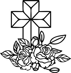 Cross Outline SVG cut file at EmbroideryDesigns.com | EmbroideryDesigns.com