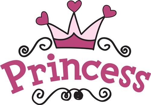 Princess Crown print art Captions print art at EmbroideryDesigns.com