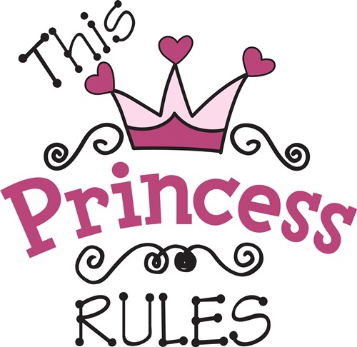 This Princess Rules print art Clothing print art at EmbroideryDesigns.com