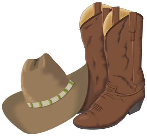 boots and hat