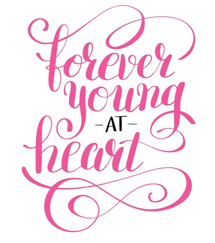 Forever Young At Heart Print Art Text And Shapes Print Art At Embroiderydesigns Com