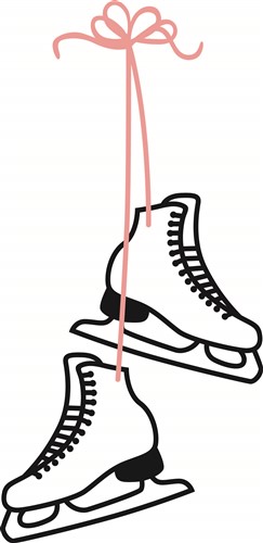 Ice Skates print art Outlines print art at EmbroideryDesigns.com