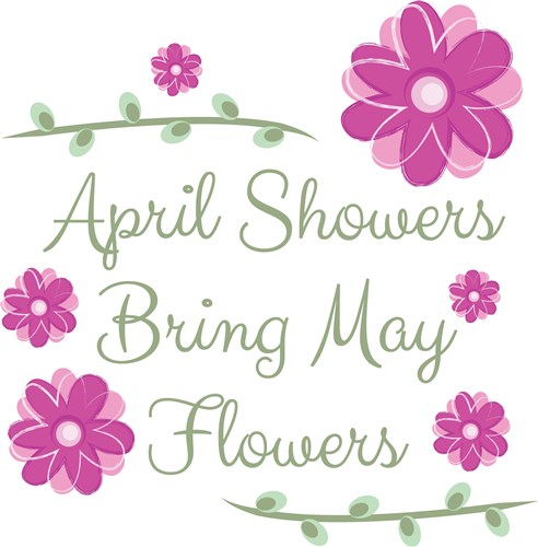 April Showers print art Plants print art at EmbroideryDesigns.com