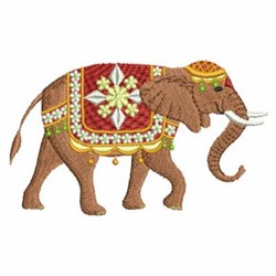 Indian Elephants Embroidery Design | EmbroideryDesigns.com