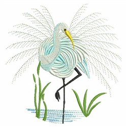 Great Egret Embroidery Design | EmbroideryDesigns.com