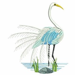 Great Egret Embroidery Design | EmbroideryDesigns.com