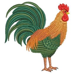 Rooster Embroidery Design | EmbroideryDesigns.com