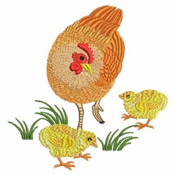 Chickens Embroidery Design | EmbroideryDesigns.com