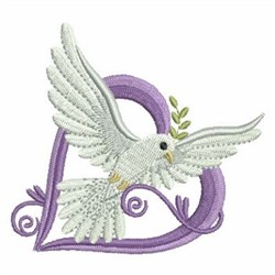Dove With A Heart Embroidery Dove With A Heart Embroidery