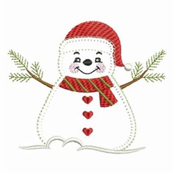 Applique Snowman Embroidery Design | EmbroideryDesigns.com