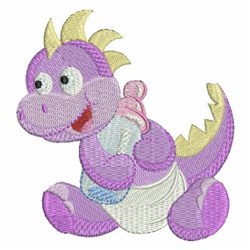 Purple Dinosaur Design Embroidery Purple Dinosaur Design Embroidery