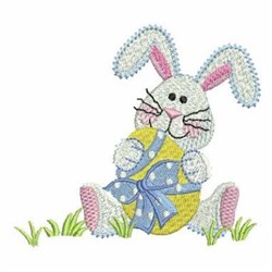 Bunny & Egg Embroidery Design | EmbroideryDesigns.com