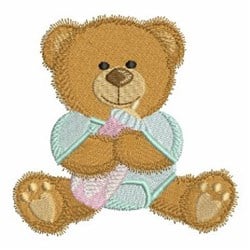 Baby Bear Embroidery Design | EmbroideryDesigns.com