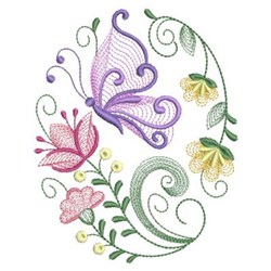 Rippled Butterflies Embroidery Design | EmbroideryDesigns.com