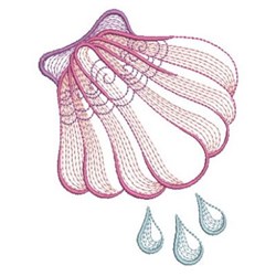 Baptism Shell Embroidery Design | EmbroideryDesigns.com