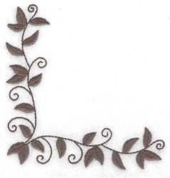 Vine Corner Embroidery Design | EmbroideryDesigns.com