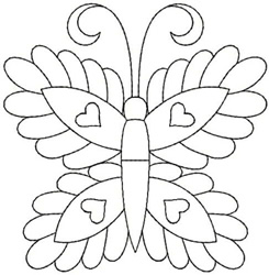 Buttefly Design Embroidery Design | EmbroideryDesigns.com