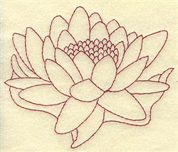 Water lily redwork embroidery designs machine embroidery designs at