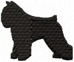 Bouvier Dog Silhouette Embroidery Design | EmbroideryDesigns.com