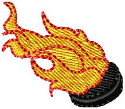 Flaming hockey puck embroidery designs machine embroidery designs at