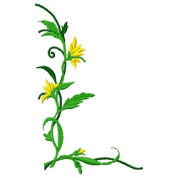 Flower vine corner embroidery designs machine embroidery designs at