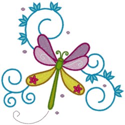 AnnTheGran Free Embroidery Design: Dragonfly 3.50 inches H x 3.50 inches W