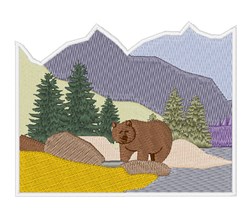 Grizzly Alaska Embroidery Design | EmbroideryDesigns.com