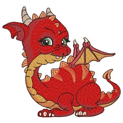 Baby Dragon Embroidery Design | EmbroideryDesigns.com