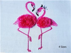 Pink Flamingo Glasses Case - Embroidery Designs