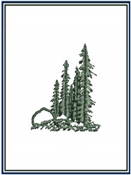 Pine Tree Embroidery Design
