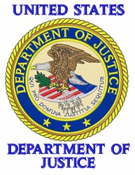 Department of Justice Embroidery Design | EmbroideryDesigns.com