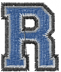 Varsity Regular Font R Embroidery Designs, Machine Embroidery Designs ...