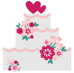 Floral Wedding Cake Embroidery Designs  Machine Embroidery  