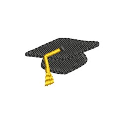 Mini Graduation Cap Embroidery Design | EmbroideryDesigns.com