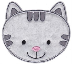 Cat Face Applique Embroidery Design 