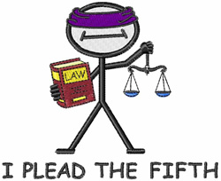 I Plead The Fifth Embroidery Design | EmbroideryDesigns.com