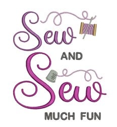 Sew Much Fun Embroidery Design | EmbroideryDesigns.com