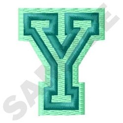 Jersey Letter Y Embroidery Design | EmbroideryDesigns.com