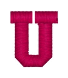 .50 Block Letter U Embroidery Design | EmbroideryDesigns.com