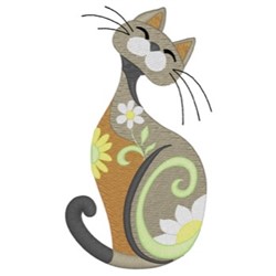 Whimsical floral cat embroidery designs machine embroidery designs at Whimsical floral cat embroidery designs machine embroidery designs at