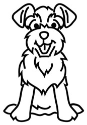 Schnauzer Outline Embroidery Design | EmbroideryDesigns.com