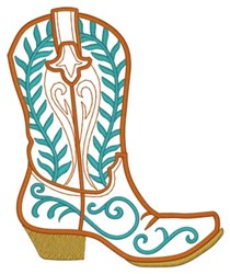 Cowboy Boot Embroidery Design | EmbroideryDesigns.com